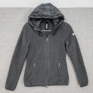 Pikeur‎ Jacket Womens 34 Gray Antonia Beaded Hood Equestrian Two-Way Zip Pockets